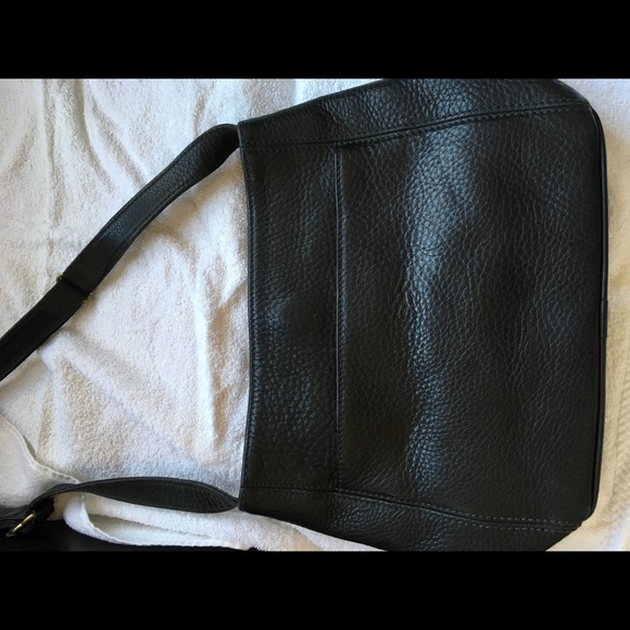 VINTAGE COACH BLACK LEATHER CROSSBODY BAG - Picture 3 of 8
